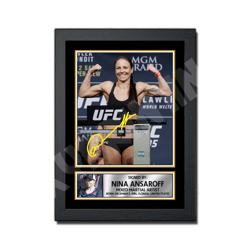 Nina Ansaroff Limited Edition MMA Wrestler Signed Print - MMA Wrestling