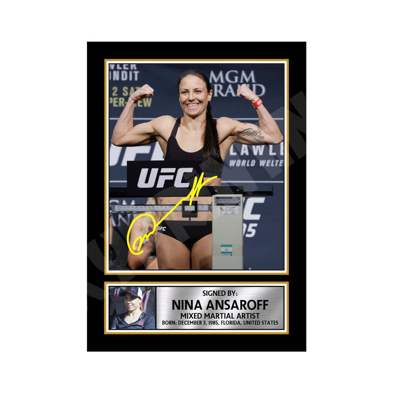 Nina Ansaroff Limited Edition MMA Wrestler Signed Print - MMA Wrestling