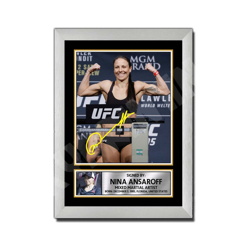 Nina Ansaroff Limited Edition MMA Wrestler Signed Print - MMA Wrestling