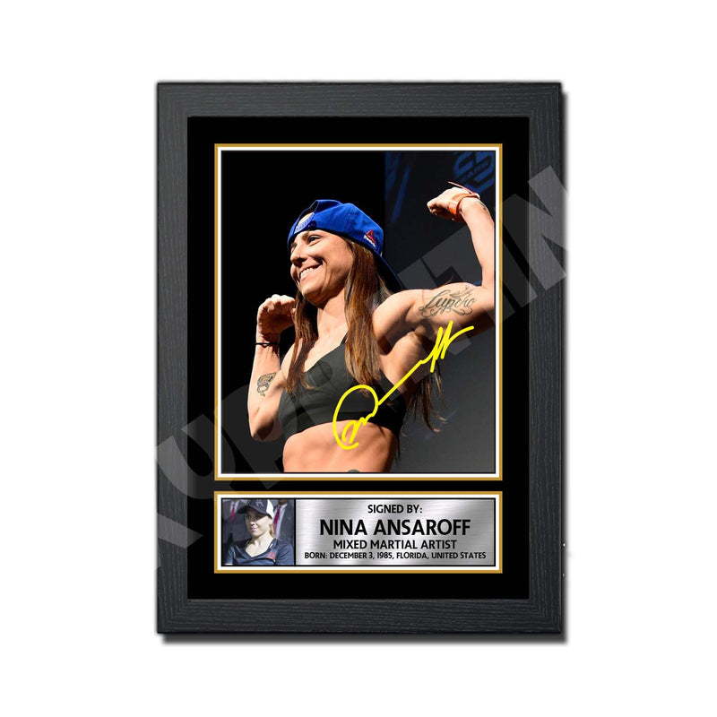 Nina Ansaroff 2 Limited Edition MMA Wrestler Signed Print - MMA Wrestling