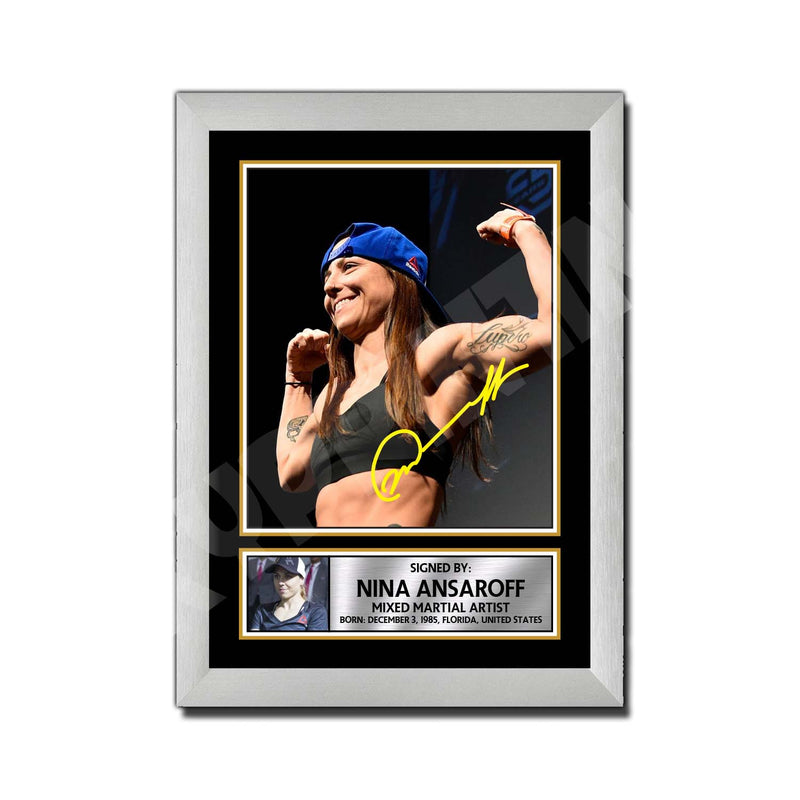 Nina Ansaroff 2 Limited Edition MMA Wrestler Signed Print - MMA Wrestling