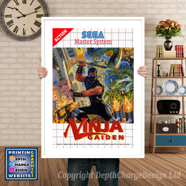 Ninja Gaiden 2 Inspired Retro Gaming Poster