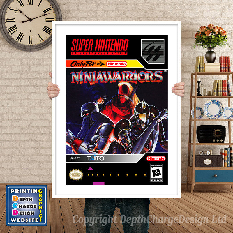 Ninja Warriors Super Nintendo GAME INSPIRED THEME Retro Gaming Poster A4 A3 A2 Or A1