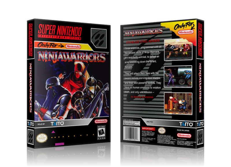 Ninja Warriors Replacement SNES REPLACEMENT Game Case Or Cover