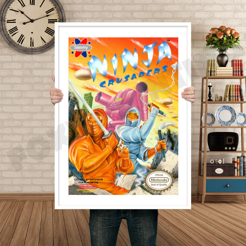 Ninja Crusaders Retro GAME INSPIRED THEME Nintendo NES Gaming A4 A3 A2 Or A1 Poster Art 418