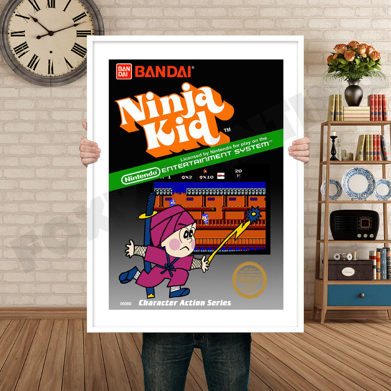 Ninja Kid Retro GAME INSPIRED THEME Nintendo NES Gaming A4 A3 A2 Or A1 Poster Art 422
