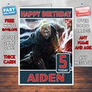 Personalised Nioh Inspired Style Game Kids Inspired Birthday Card (SA)