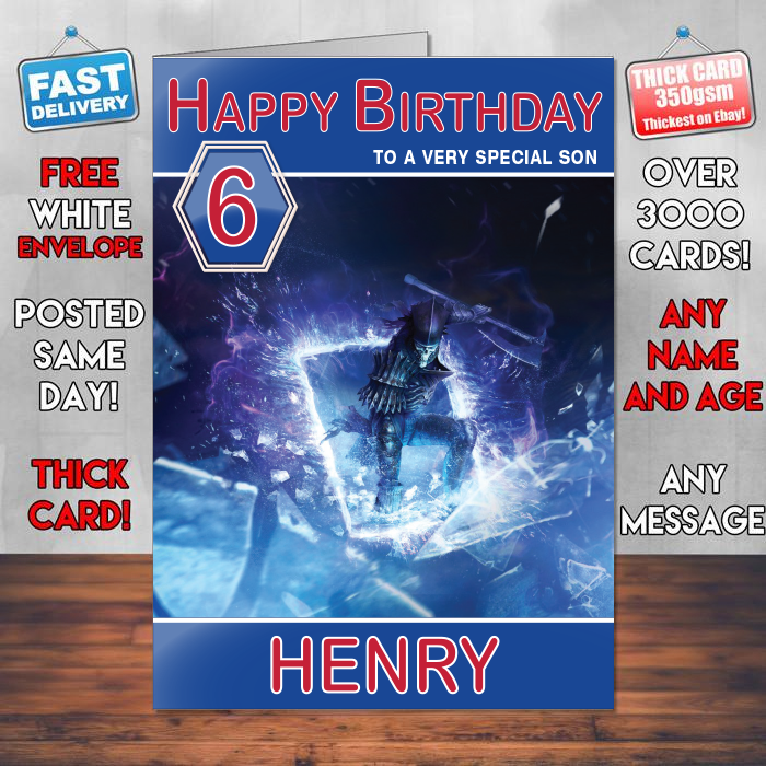 Personalised Nithral Gwent The Witcher Card Game Inspired Style Game Kids Inspired Birthday Card (SA)