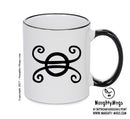 Nitre Oil Black Handle Alchemy Mug GOTHIC GOTH HORROR STARS HORROSCOPE BLACK MAGIC MUG