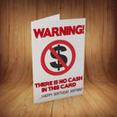 No Cash Inside INSPIRED Adult Personalised Birthday Card Birthday Card