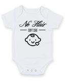 No Hair Dont Care Personalised Baby Boy Girl Unisex Short Sleeve Bodysuit