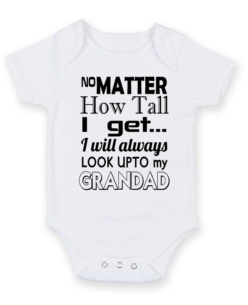 No Matter How Tall I Get GD Personalised Baby Boy Girl Unisex Short Sleeve Bodysuit