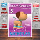 Noddy Toyland Detective 4 Style Theme Personalised Kidshows Birthday Card (SA)