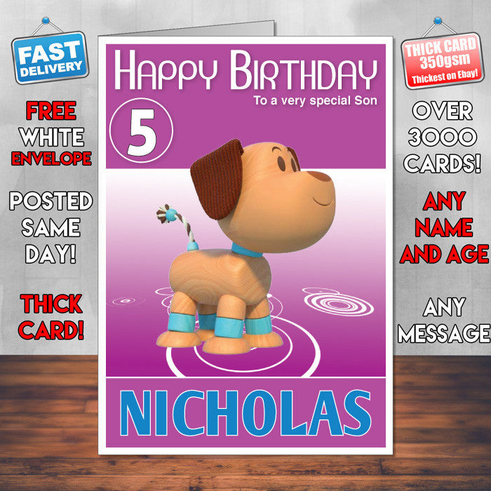 Noddy Toyland Detective 4 Style Theme Personalised Kidshows Birthday Card (SA)