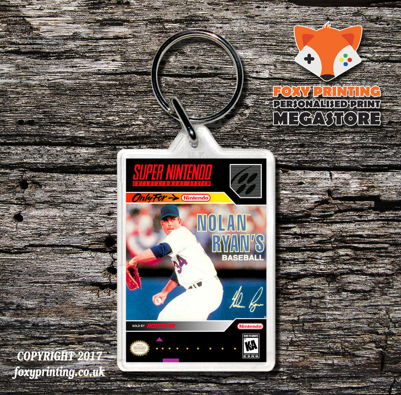 Nolan Ryan's Baseball Game Inspired Retro Gaming Keyring