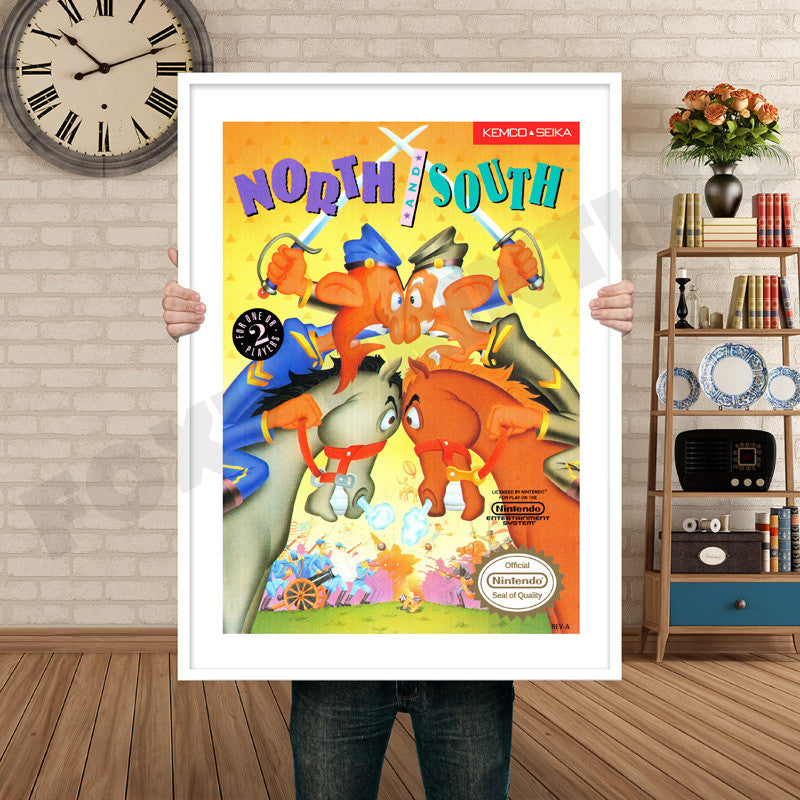 North And South Retro GAME INSPIRED THEME Nintendo NES Gaming A4 A3 A2 Or A1 Poster Art 425