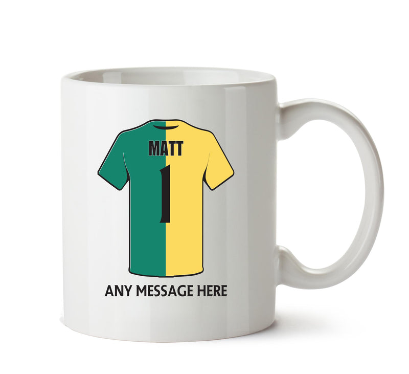 Norwich City Football Team Mug - Personalised Birthday Age and Name