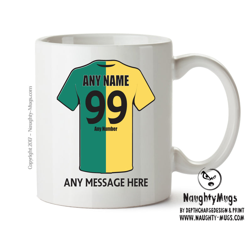 Norwich City Football Team Mug - Personalised Birthday Age and Name