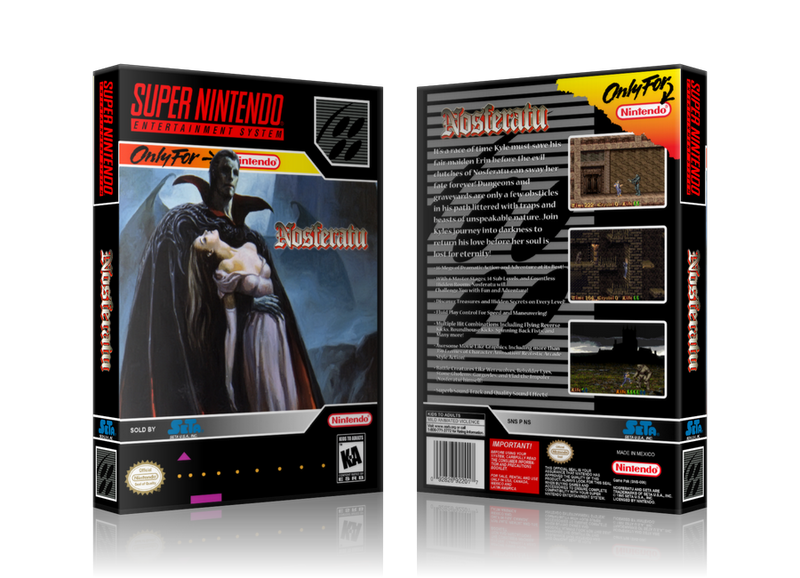 Nosferatu Replacement SNES REPLACEMENT Game Case Or Cover