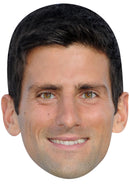 NOVAK DJOKOVIC 01 JB - Tennis Fancy Dress Cardboard Celebrity Party Face Mask
