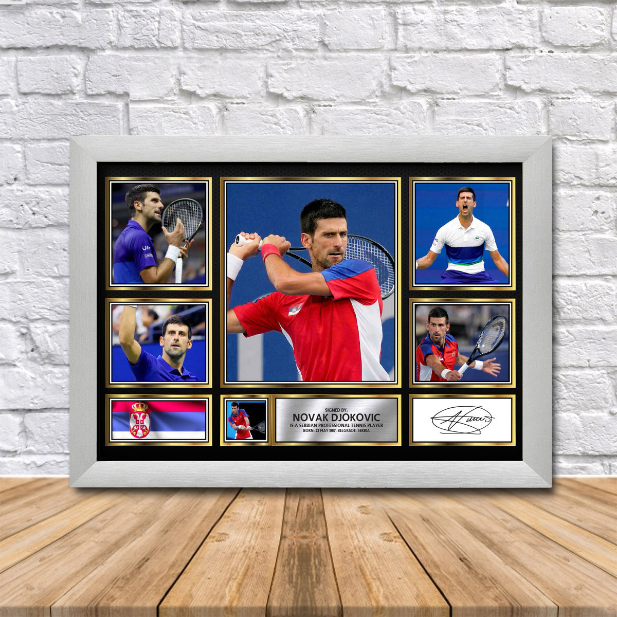Novak Djokovic Printed Signature Print