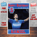 Novak Djokovic Theme Inspired Kids Inspired Adult Personalised Sports Birthday Card (SA)