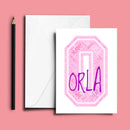 Personalised Name Word Art Poster Print Pink Letter O