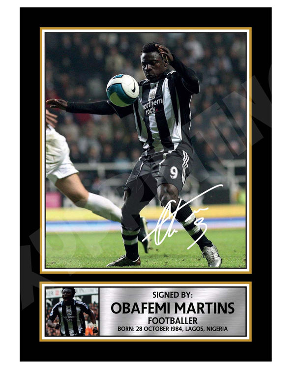 OBAFEMI MARTINS 2 Football Player Printed Signature Print