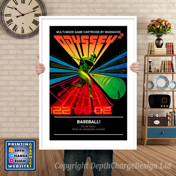 Odyssey 2 Baseball Odyssey Game Inspired Theme Retro Gaming Poster