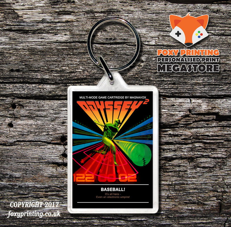 ODYSSEY 2 BASEBALL Game Inspired Retro Gaming Keyring