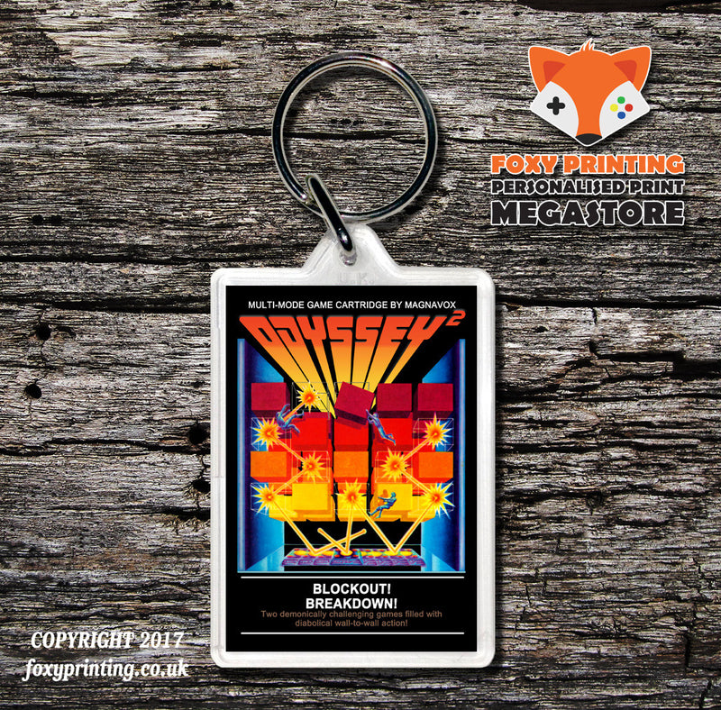 ODYSSEY 2 BLOCKOUT BREAKDOWN Game Inspired Retro Gaming Keyring