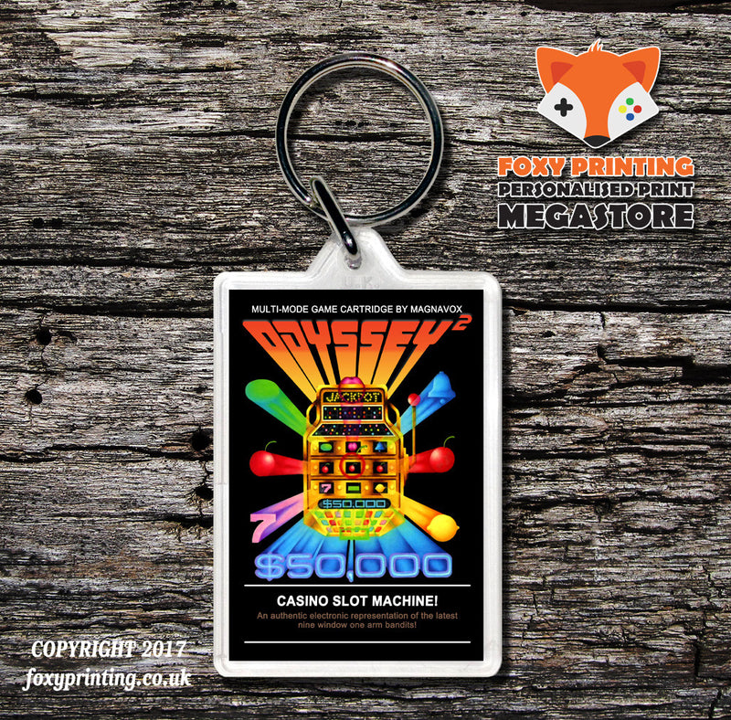 ODYSSEY 2 CASINO SLOT MACHINE Game Inspired Retro Gaming Keyring