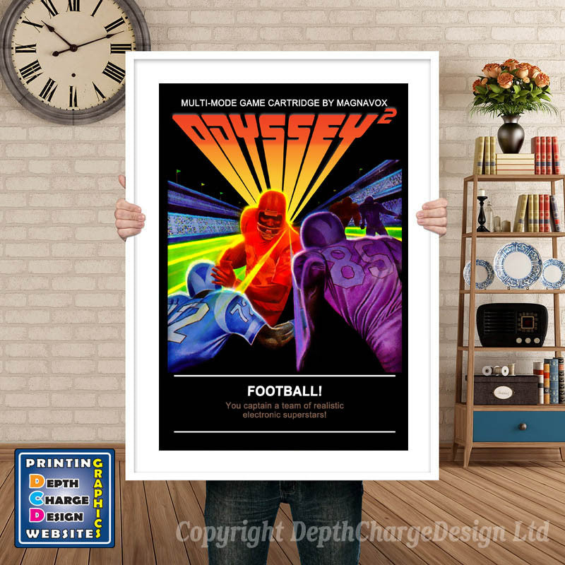 ODYSSEY 2 FOOTBALL ODYSSEY GAME INSPIRED THEME Retro Gaming Poster A4 A3 A2 Or A1