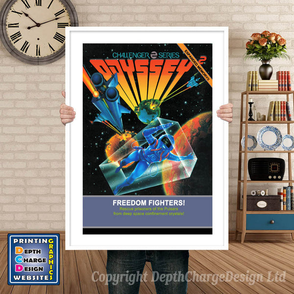 Odyssey 2 Freedom Fighters Odyssey Game Inspired Theme Retro Gaming Poster