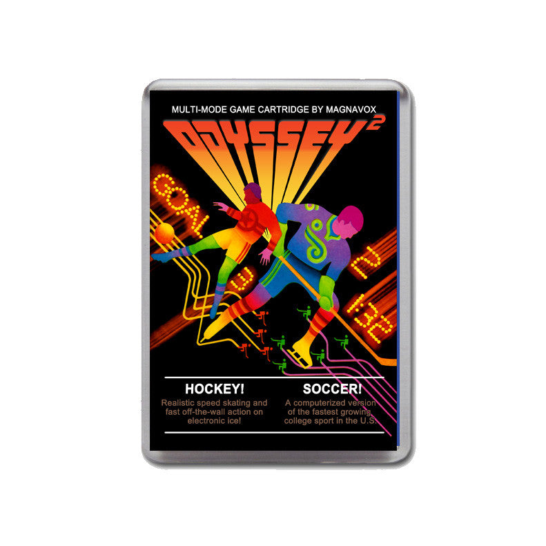 Odyssey 2 Hockey Soccer Game Inspired Retro Gaming Magnet