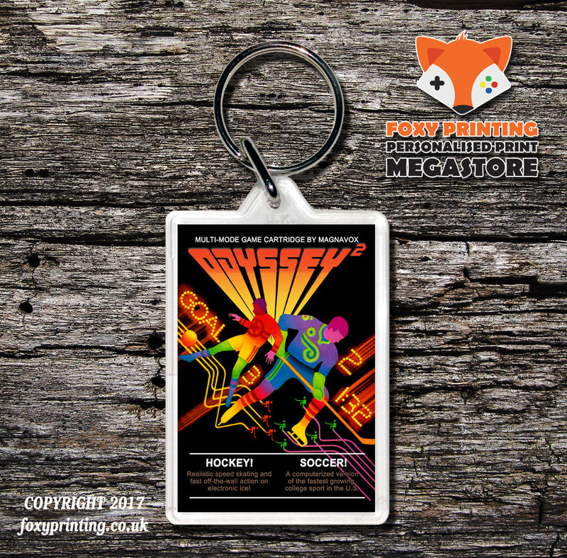 ODYSSEY 2 HOCKEY SOCCER Game Inspired Retro Gaming Keyring