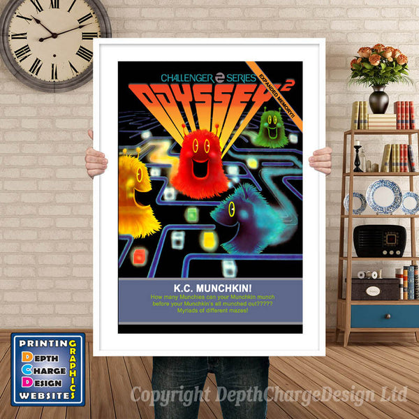 Odyssey 2 K C Munchkin Odyssey Game Inspired Theme Retro Gaming Poster