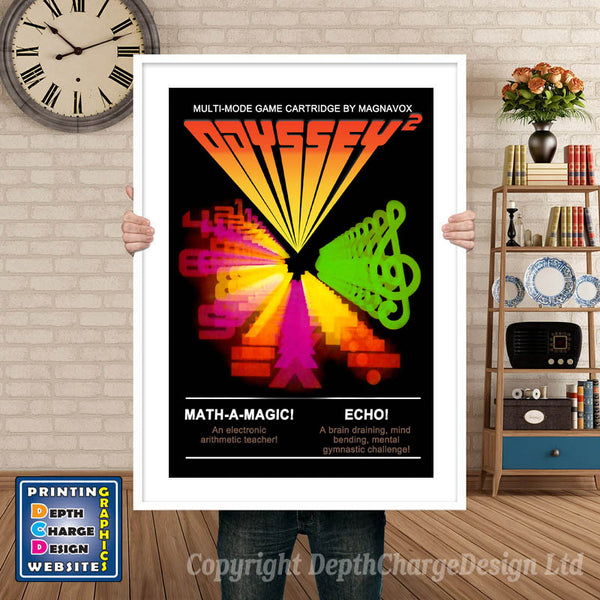 Odyssey 2 Matamagic Echo Odyssey Game Inspired Theme Retro Gaming Poster