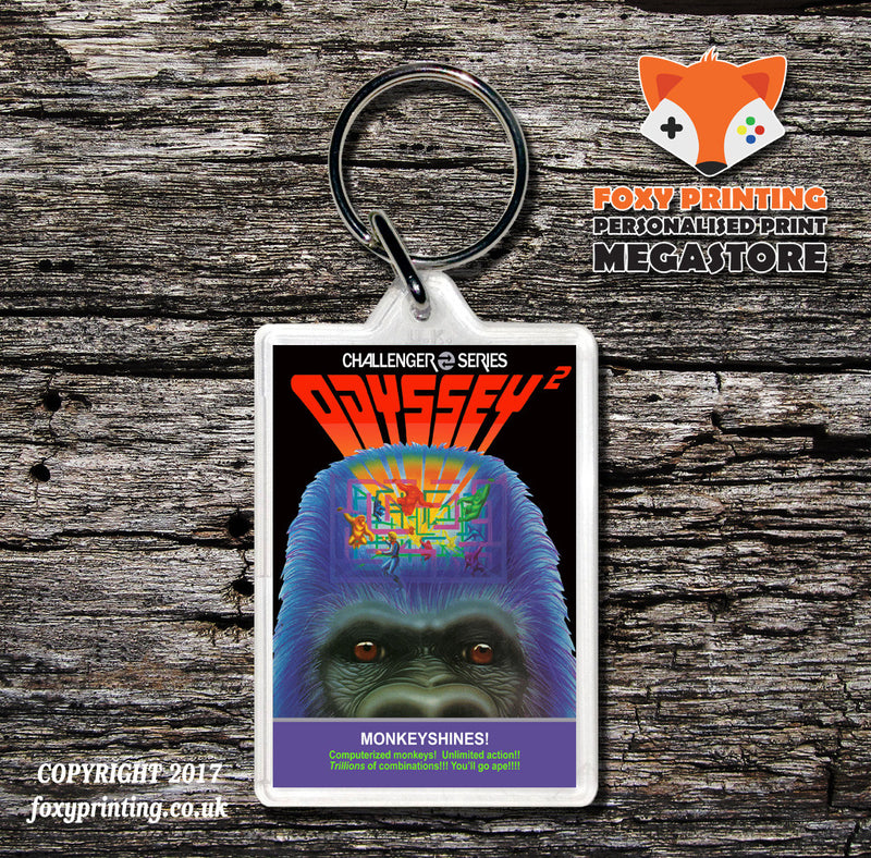 ODYSSEY 2 MONKEY SHINES Game Inspired Retro Gaming Keyring