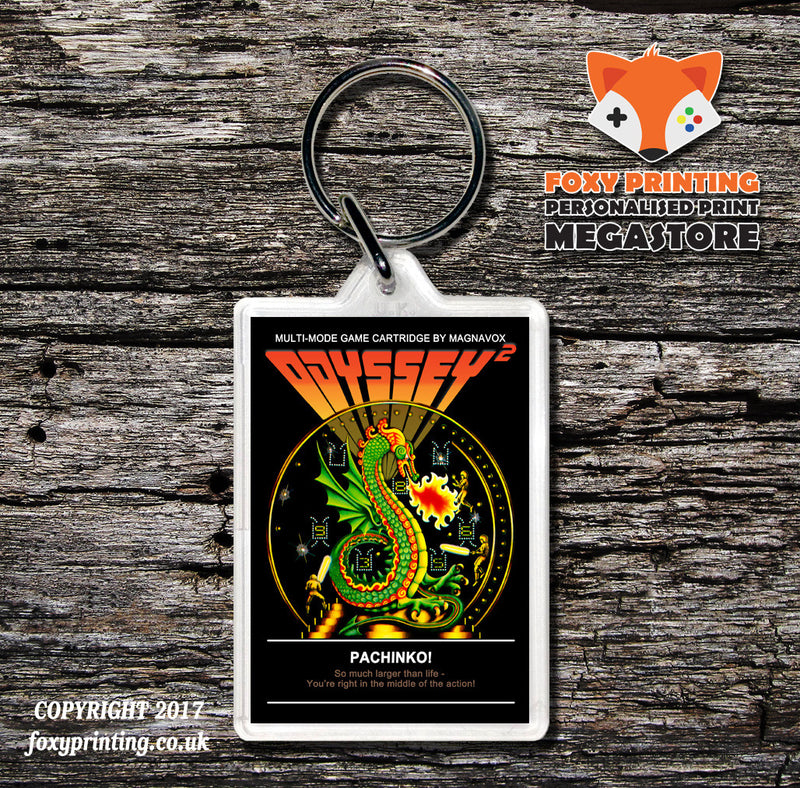 ODYSSEY 2 PACHNKO Game Inspired Retro Gaming Keyring