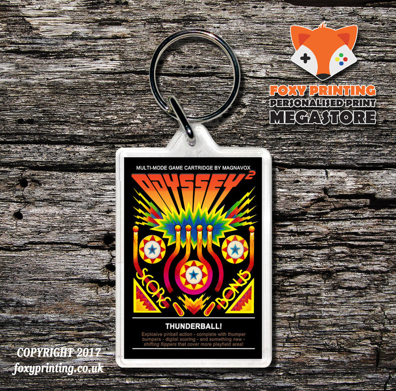 ODYSSEY 2 THUNDERBALL Game Inspired Retro Gaming Keyring