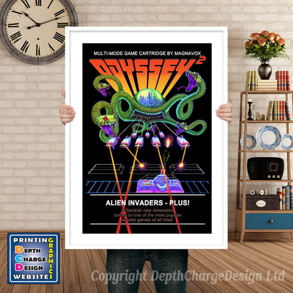 Odyssey 2 Alien Invaders Plus Odyssey Game Inspired Theme Retro Gaming Poster