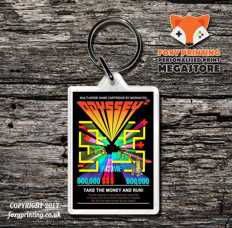 ODYSSEY 2 Take The Money And Run Game Inspired Retro Gaming Keyring