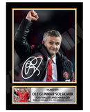 OLE SOLSKJAER 2 Limited Edition Football Player Signed Print - Football
