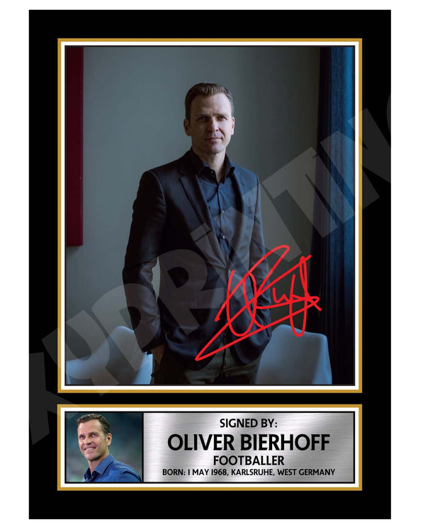 OLIVER BIERHOFF Football Player Printed Signature Print