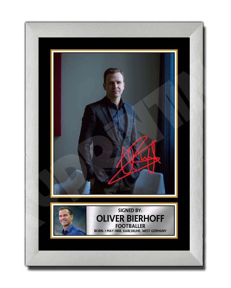 OLIVER BIERHOFF Limited Edition Football Player Signed Print - Football