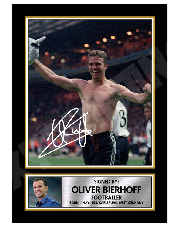 OLIVER BIERHOFF 2 Football Player Printed Signature Print