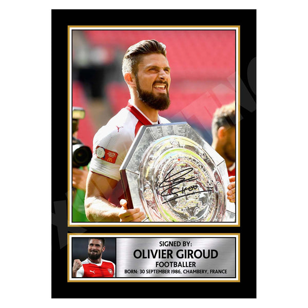 OLIVIER GIROUD 2 Football Player Printed Signature Print