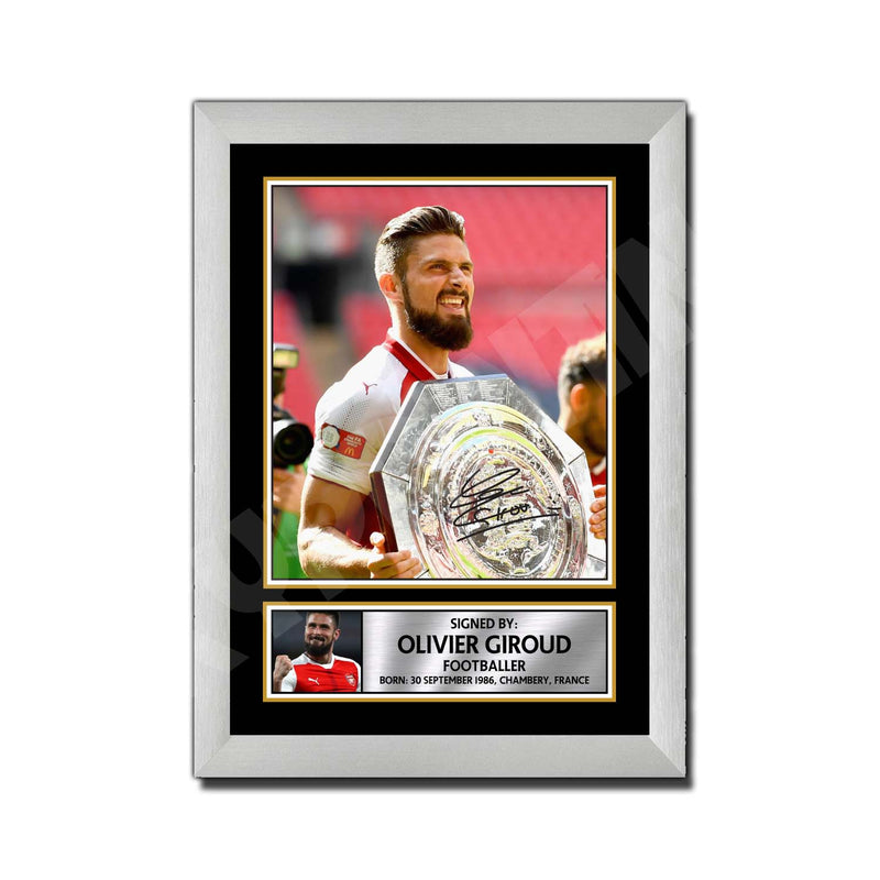 OLIVIER GIROUD 2 Limited Edition Football Player Signed Print - Football