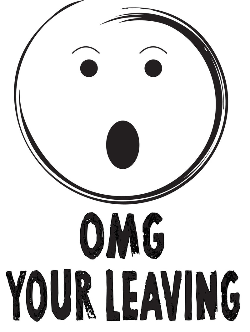 OMG YOUR LEAVING! RUDE NAUGHTY INSPIRED Adult Personalised Birthday Card